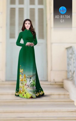 Vải áo dài phong cảnh-DT 3711