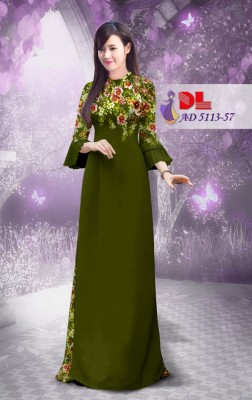 Vải áo dài hoa dây rơi-DT 3720