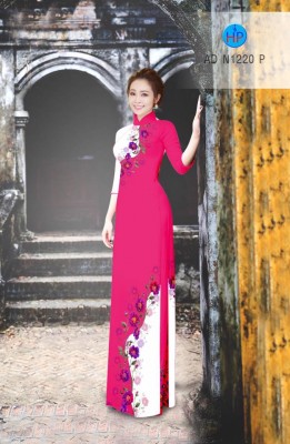 Vải áo dài hoa dây trên dưới-DT 3727