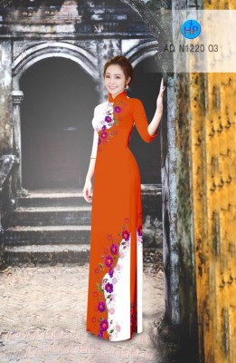 Vải áo dài hoa dây trên dưới-DT 3727