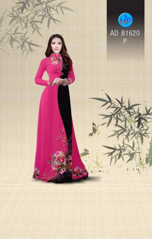 Vải áo dài hoa chạy dọc