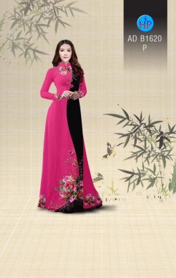 Vải áo dài hoa chạy dọc-DT 3731