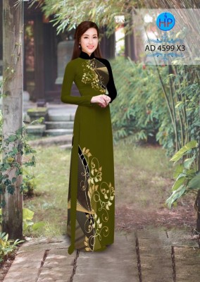 Vải áo dài hoa trên dưới-DT 3732