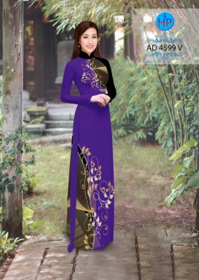 Vải áo dài hoa trên dưới-DT 3732