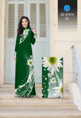 Vải áo dài hoa Cúc-DT 3737