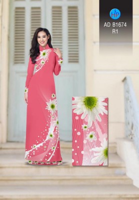 Vải áo dài hoa Cúc-DT 3737