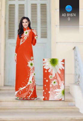 Vải áo dài hoa Cúc-DT 3737