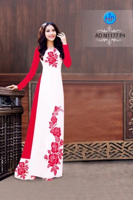 Vải áo dài hoa Hồng dây-DT 3739