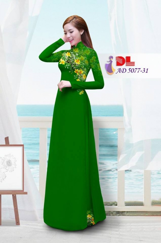 Vải áo dài hoa nhí