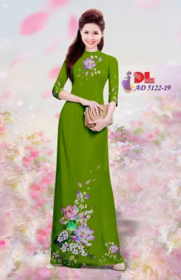 Vải áo dài hoa sen-DT 3769