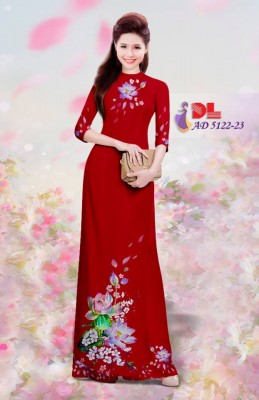 Vải áo dài hoa sen-DT 3769