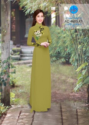 Vải áo dài cành hoa-DT 3787