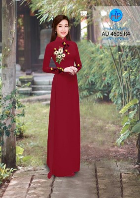 Vải áo dài cành hoa-DT 3787