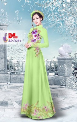 Vải áo dài hoa trên dưới-DT 3792