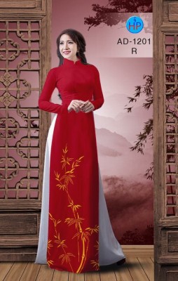 Vải áo dài cành trúc-DT 3796