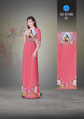 Vải áo dài hình thánh Teresa-DT 3827