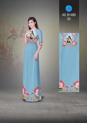 Vải áo dài hình thánh Teresa-DT 3827