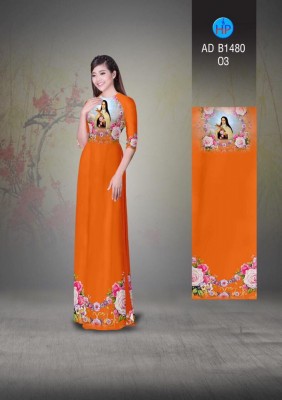 Vải áo dài hình thánh Teresa-DT 3827