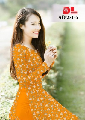 Vải áo dài hoa nhí-DT 3843