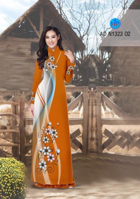 Vải áo dài hoa chạy dọc-DT 3853