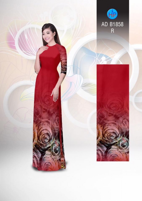 Vải áo dài hoa lập thể