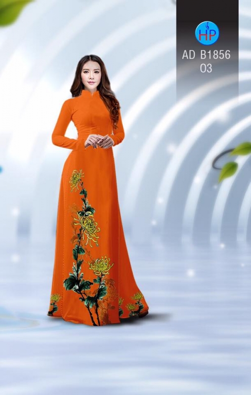 Vải áo dài hoa cúc