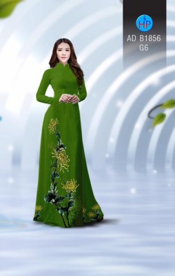 Vải áo dài hoa cúc-DT 3857