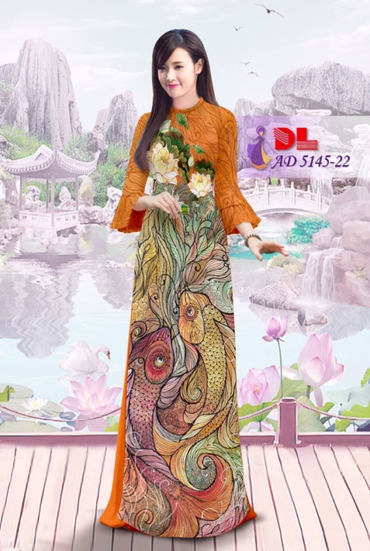 Vải áo dài hình trừu tượng