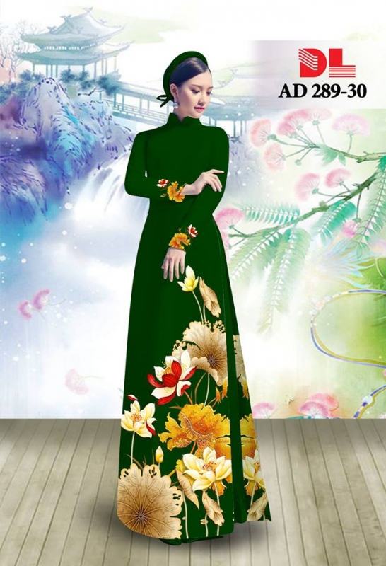 Vải áo dài hoa Sen
