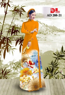 Vải áo dài Sen cảnh-DT 3874