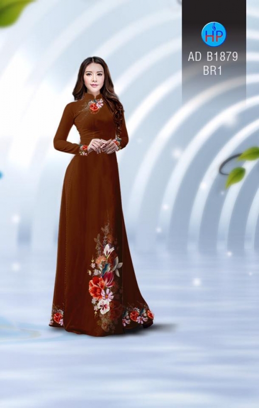 Vải áo dài hoa dây tà dưới