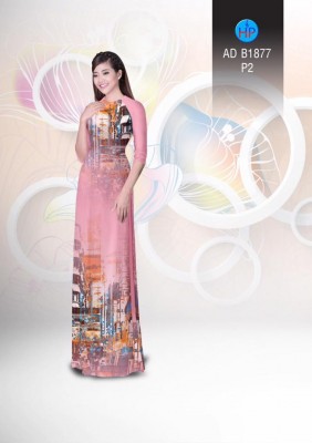 Vải áo dài tranh trừu tượng-DT 3881