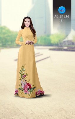 Vải áo dài hoa tà dưới-DT 3894