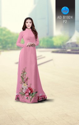 Vải áo dài hoa tà dưới-DT 3894