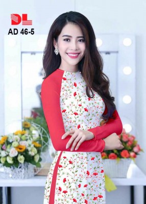 Vải áo dài hoa nhí-DT 3896