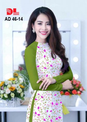 Vải áo dài hoa nhí-DT 3896