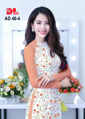 Vải áo dài hoa nhí-DT 3896