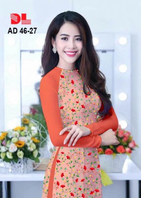 Vải áo dài hoa nhí-DT 3896