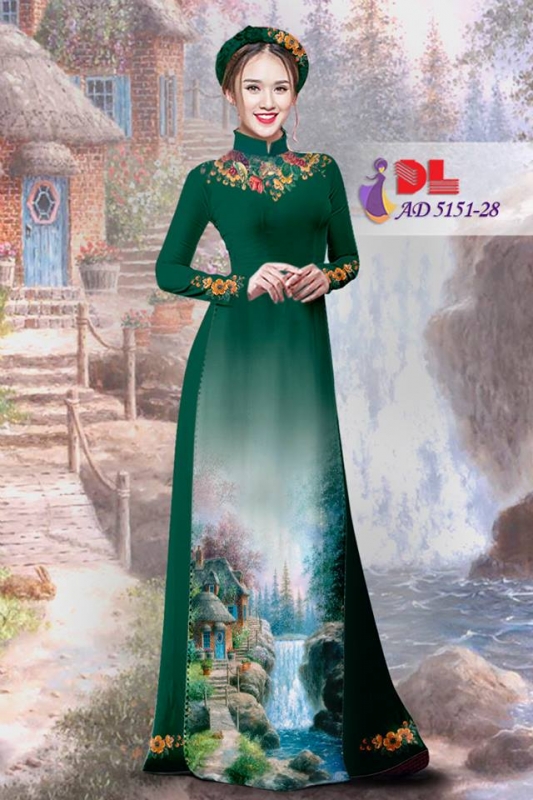 Vải áo dài phong cảnh