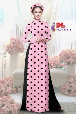 Vải áo dài chấm bi-DT 3929