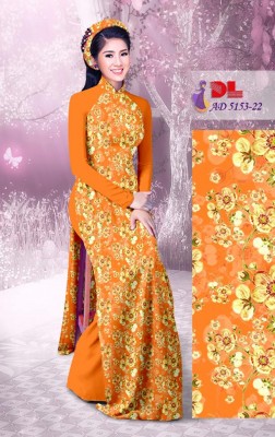 Vải áo dài hoa đều toàn thân-DT 3930