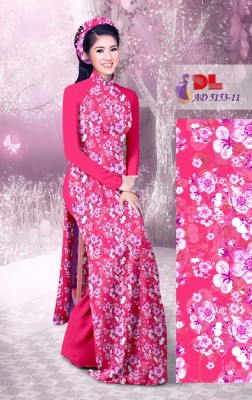 Vải áo dài hoa đều toàn thân-DT 3930