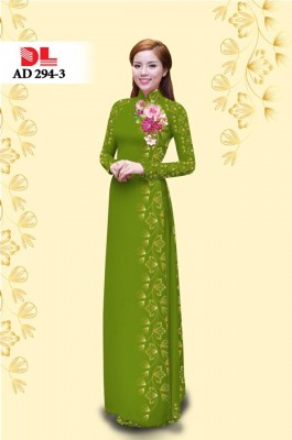 Vải áo dài hoa chạy dọc-DT 3931