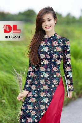 Vải áo dài hoa nhí-DT 3990