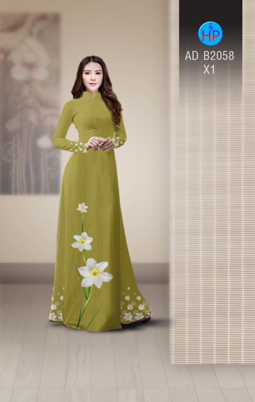 Vải áo dài hoa trắng