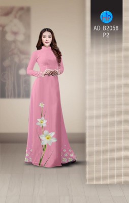 Vải áo dài hoa trắng-DT 3999