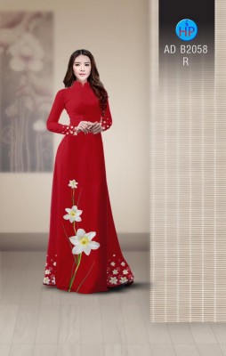 Vải áo dài hoa trắng-DT 3999