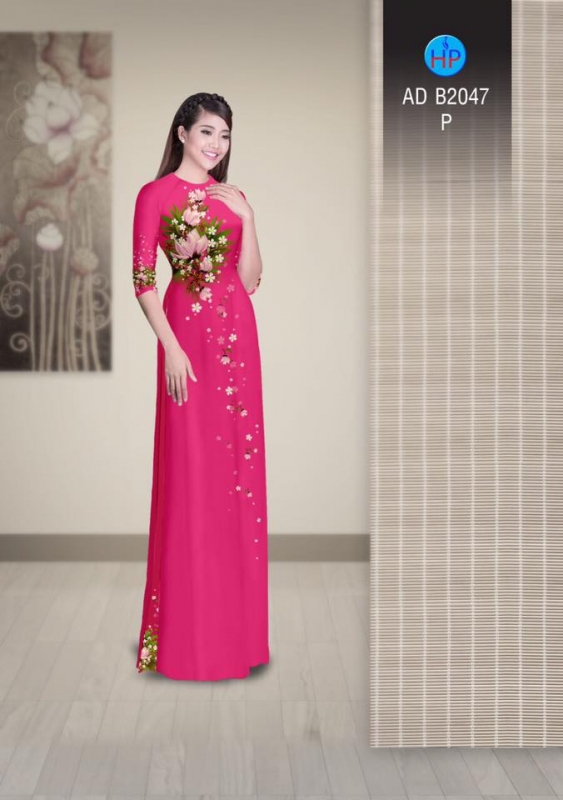 Vải áo dài hoa dây