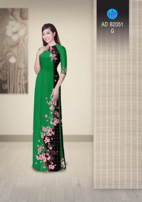 Vải áo dài hoa chạy dọc-DT 4005
