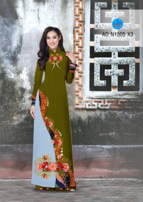 Vải áo dài hoa văn chạy dọc-DT 4008